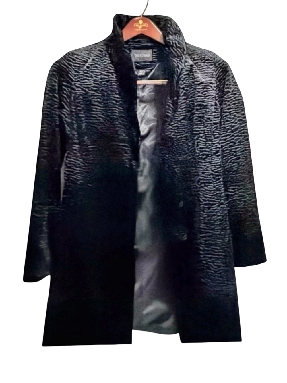 White House Black Market Faux Persian Lamb Coat. Small